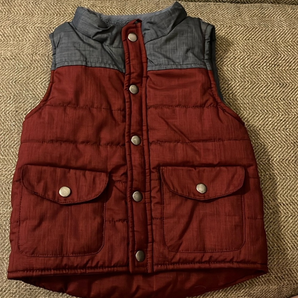 Cherokee Red and Grey Winter Vest, Size 3T. Used, great condition.